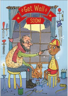 Pinocchio - Get Well Card-Book: 6 Card-Book Pack