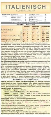 Italienisch: Kurzgrammatik