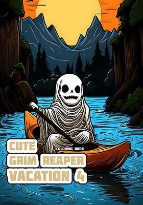 Cute Grim Reaper - Vacation 4: Coloring Book