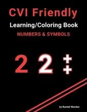 CVI Friendly Learning & Coloring Book; Numbers & Symbols (Red)
