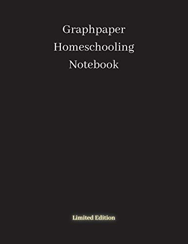 Graphpaper Homeschooling Notebook: Limited edition - 120 pages, black math notebook, quad ruled workbook, 8.5 x 11 inch large soft cover notebook, 5 squares per inch- suited for kids and students, money, journal, notebook, event planner