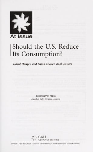 Should the U.S. Reduce Its Consumption?