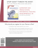 Elementary and Middle School Mathematics: Teaching Developmentally, Enhanced Pearson eText -- Access Card