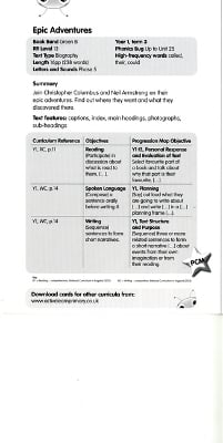 Bug Club Green B Epic Adventures Guided Reading Card