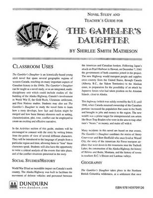 The Gambler's Daughter Teachers' Guide: Dundurn Teachers' Guide