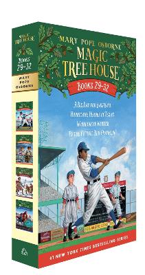 Magic Tree House Books 29-32 Boxed Set: A Big Day for Baseball; Hurricane Heroes in Texas; Warriors in Winter; To the Future, Ben Franklin!