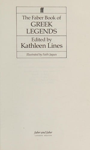The Faber Book of Greek Legends