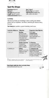 Bug Club Yellow B Spot the Shape Guided Reading Card