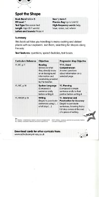 Bug Club Yellow B Spot the Shape Guided Reading Card