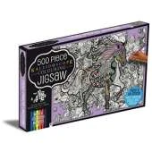 Kaleidoscope Colour-in Jigsaw with 6 Markers: Fields (UK)
