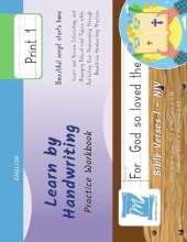 Handwriting Practice Workbook - Bible Verses 1 - NIV - Print, Level 1: Learn by Handwriting. John 3:16 + John 14:6 + Philippians 4:13 + Proverbs 3:5-6 + Matthew 6:33. Adults and Children - BV1P1LE1