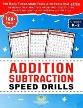 Addition Subtraction Speed Drills: 100 Daily Timed Math Tests with Facts that Stick, Reproducible Practice Problems, Digits 0-20, Double and Multi-Digit Worksheets for Kids in Grades K-2