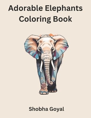 Adorable Elephants Coloring Book