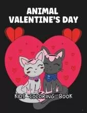 Animal Valentine's Day Kids Coloring Book