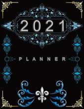 2021 Monthly Planner: 12 Month January to December Planner with Tabs Notebook, Contacts, Password & Birthday Log Vintage Design