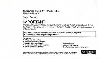 Literacy World Interactive Stage 3 Fiction Multi User