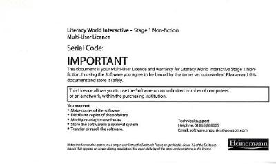 Literacy World Interactive Stage 1 Non-Fiction Multi User Pack Version 2 Framework