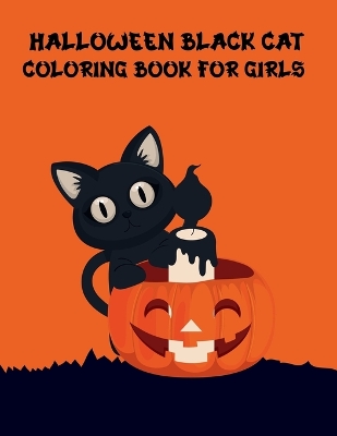 Halloween Black cat Coloring Book For Girls