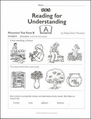 Reading for Understanding, Placement Test B, Grades 1-3