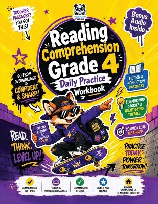 Reading Comprehension Grade 4 Daily Practice Workbook: Common Core 4th Grade Reader Test Prep Activity Resource Nonfiction & Fiction Passages, Summarizing Stories & Identifying Themes Fourth Grade Success with Summer Homeschool & Classroom Exercises