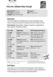 BC NF Brown A/3C How Do Lobsters Stay Young? Guided Reading Card
