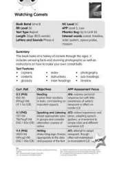 BC NF Lime B/3C Watching Comets Guided Reading Card