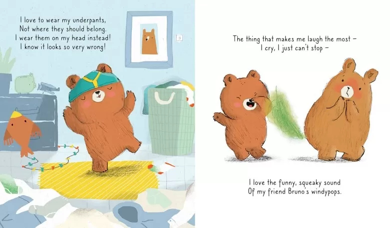 Inside spread from Things I Love By Bear